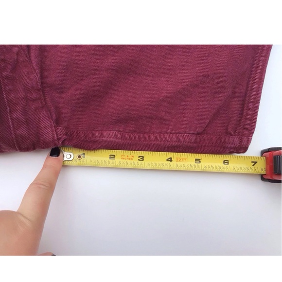 Prolen Men’s XL Red Cotton Denim Vest Sleeveless Frayed 90s Grunge Vintage Retro - Picture 7 of 16